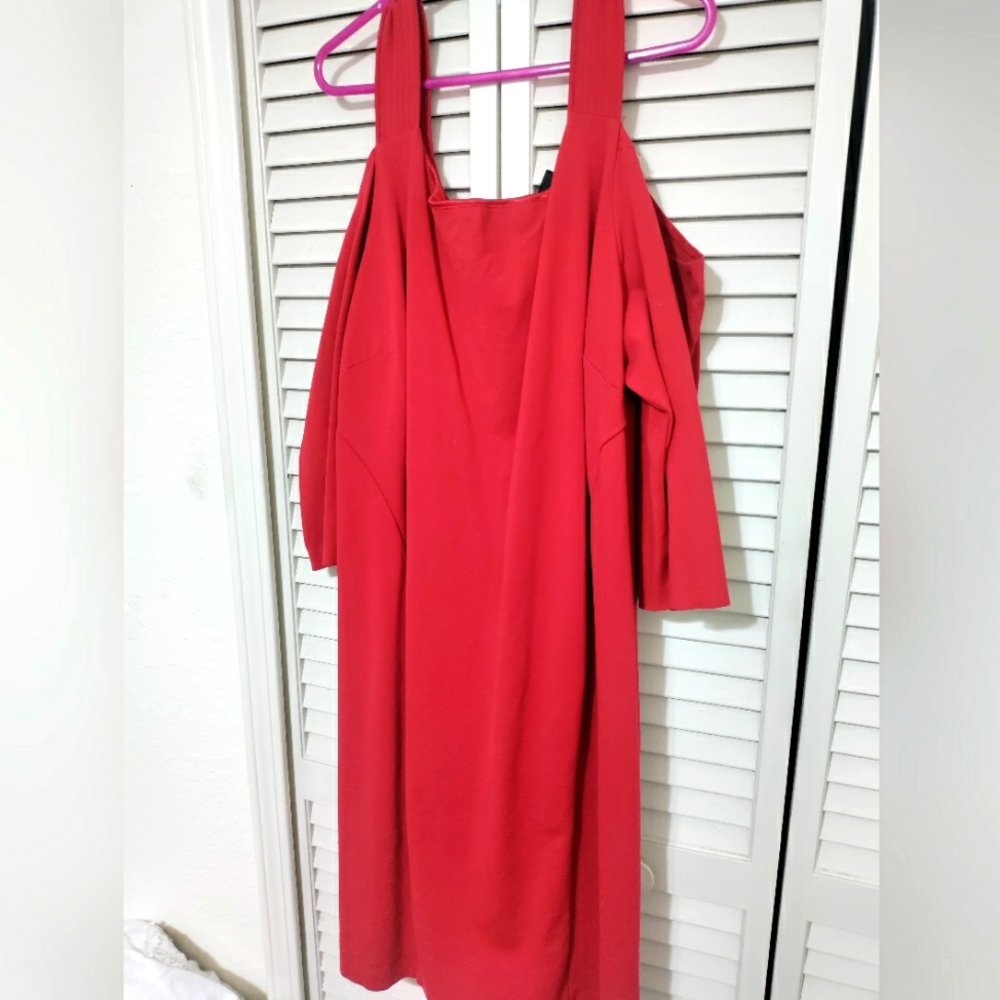 Off the shoulder red dress Lane Bryant size 20